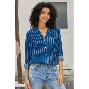 Fashion V Neck Button Up Vertical Striped Shirt for Women Kawaii Ladies Vertical Stripe Long Sleeve Shirts Plus Size
Fashion V Neck Button Up Vertical Striped Shirt for Women Kawaii Ladies Vertical Stripe Long Sleeve Shirts Plus Size