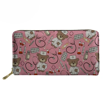 Pink Women's Purse Cartoon Bear Doctor Female Leather Wallet Cute Print Travel Cards Coins Purses Portefeuille Femme
Pink Women's Purse Cartoon Bear Doctor Female Leather Wallet Cute Print Travel Cards Coins Purses Portefeuille Femme