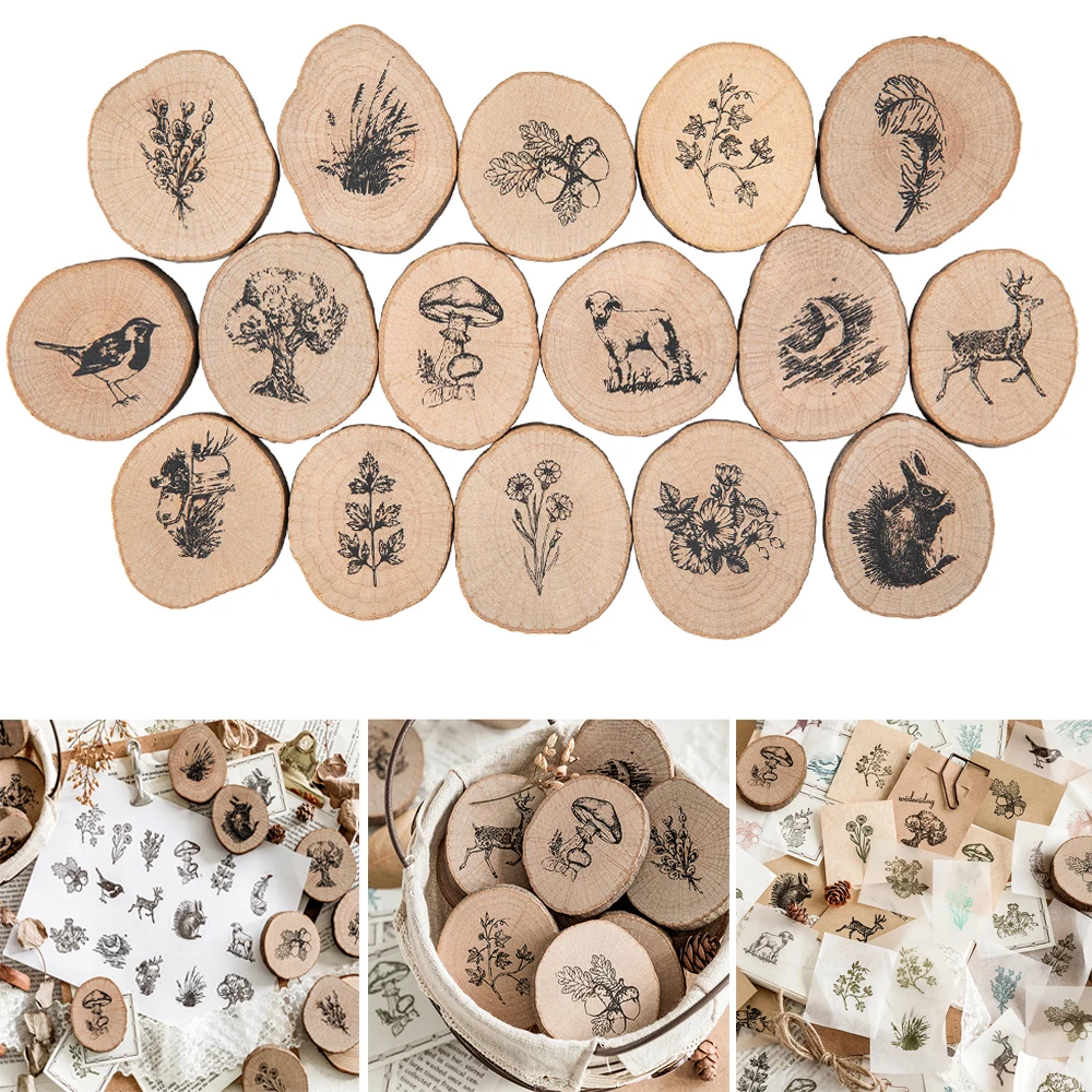1PC Cute Forest Plant Series Stamps Round Wood Rubber Stamp for Scrapbooking Painting Cards Decor DIY Craft Decoration16 Styles
1PC Cute Forest Plant Series Stamps Round Wood Rubber Stamp for Scrapbooking Painting Cards Decor DIY Craft Decoration16 Styles