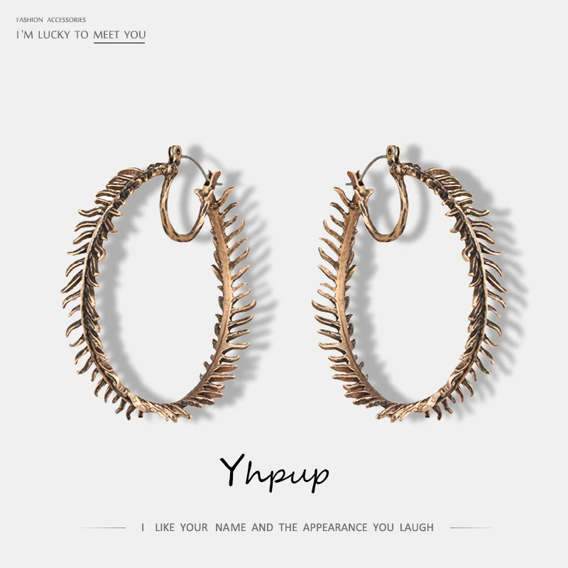 Yhpup Charms Retro Round Leaf Hoop Earrings Vintage Antique Zinc Alloy Earrings Boucle D'oreilles Pour Les Femme Party Gifts
Yhpup Charms Retro Round Leaf Hoop Earrings Vintage Antique Zinc Alloy Earrings Boucle D'oreilles Pour Les Femme Party Gifts