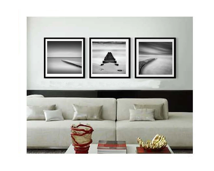 

photographic picture print on canvas black and white pictures seascape scenery seasid views bridges stones art canvas prints