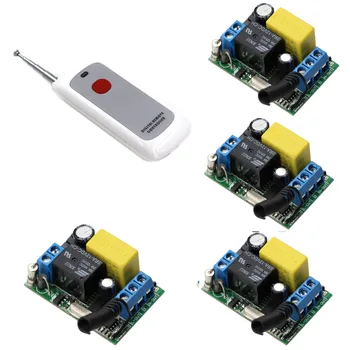 Latest AC 220V 1CH Wireless Remote Control Switch 4piece Receivers & Transmitter with One Button for Smart Home Switch 315/433
Latest AC 220V 1CH Wireless Remote Control Switch 4piece Receivers & Transmitter with One Button for Smart Home Switch 315/433
