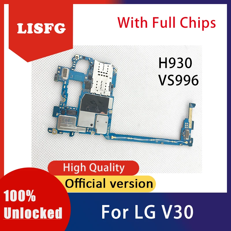 LISFG Full Tested For LG V30 H930 VS996 Motherboard RAM 4GB ROM 64GB Logic Main Board For LG V30 H930 VS996 With Android System
LISFG Full Tested For LG V30 H930 VS996 Motherboard RAM 4GB ROM 64GB Logic Main Board For LG V30 H930 VS996 With Android System