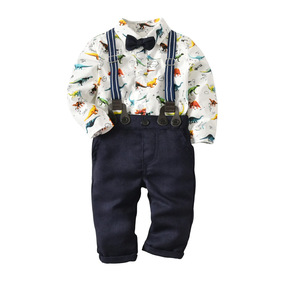 New Born Baby Suit Boys Dinosaur Clothing Set With Tie Children Gentleman Spring Autumn Clothing 2 Pieces Baby T-shirt + Pants
New Born Baby Suit Boys Dinosaur Clothing Set With Tie Children Gentleman Spring Autumn Clothing 2 Pieces Baby T-shirt + Pants