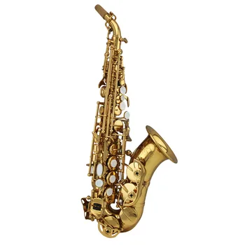 Popular Grade Curved Gold lacquer by electrophoresis coating Soprano Saxophone
Popular Grade Curved Gold lacquer by electrophoresis coating Soprano Saxophone