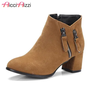 ZALAVOR Big Size 34-48 Woman's Winter Boots Women Ankle Boots Zipper Round Toe Concise Fashion Shoes Women Footwear
ZALAVOR Big Size 34-48 Woman's Winter Boots Women Ankle Boots Zipper Round Toe Concise Fashion Shoes Women Footwear