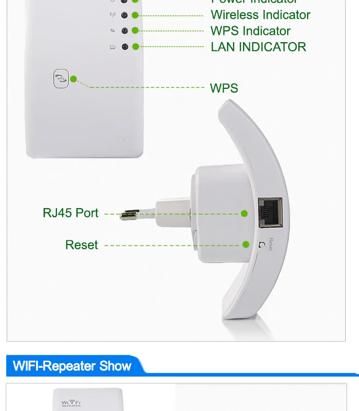 300Mbps Wifi Repeater Wireless 2.4G Wifi Network Mini Range Extender 802.11N/B/G Wifi Booster Signal Amplifier 13
