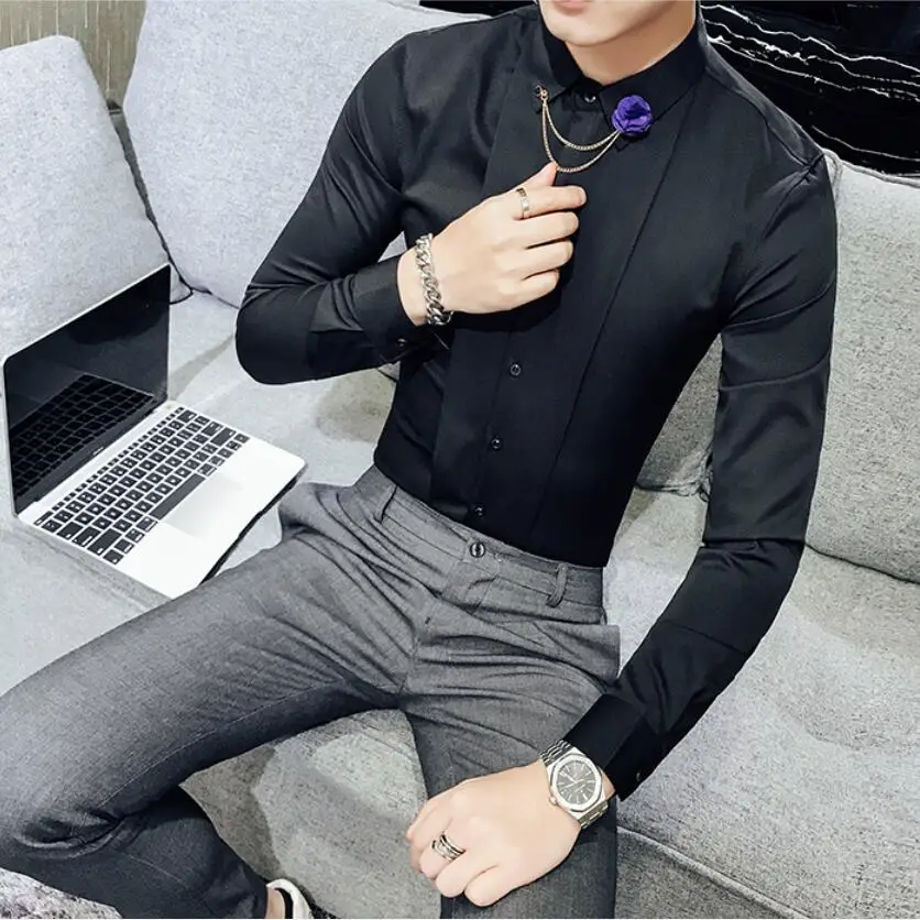 2019 Fashion male autumn High-grade pure cotton Long sleeve shirts/Men breathable lapel slim Fit Casual business shirts S-XXL
2019 Fashion male autumn High-grade pure cotton Long sleeve shirts/Men breathable lapel slim Fit Casual business shirts S-XXL