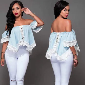 Fashion Women Summer Cotton Floral Lace Short Sleeve Off Shoulder Blouse Shirt Tops Loose Casual Party Backless Shirt Top Outfit
Fashion Women Summer Cotton Floral Lace Short Sleeve Off Shoulder Blouse Shirt Tops Loose Casual Party Backless Shirt Top Outfit