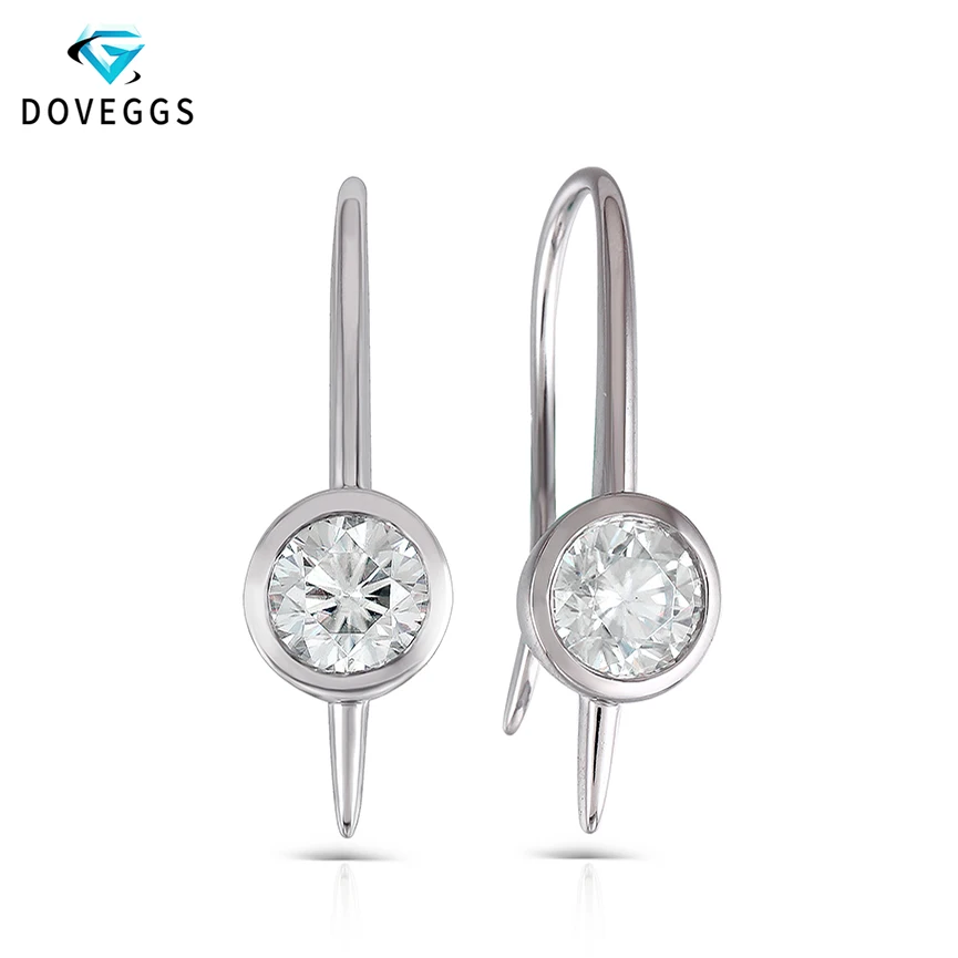 DovEggs Platinum Plated Silver 2CTW 6.5mm Slight Blue Moissanite Diamond Drop Earrings for women Bezel Setting Dangle Earrings
DovEggs Platinum Plated Silver 2CTW 6.5mm Slight Blue Moissanite Diamond Drop Earrings for women Bezel Setting Dangle Earrings