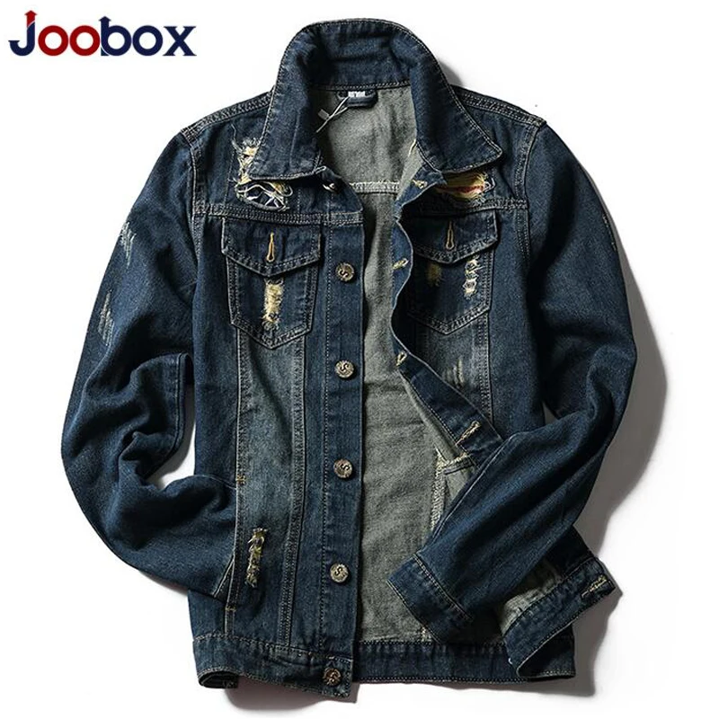 JOOBOX Men's Denim Jackets Male Ripped Jeans Jackets Coats Frayed Vintage Coats HIP-HOP Brand Slim Fit Cotton Denim Tops 3xl
JOOBOX Men's Denim Jackets Male Ripped Jeans Jackets Coats Frayed Vintage Coats HIP-HOP Brand Slim Fit Cotton Denim Tops 3xl