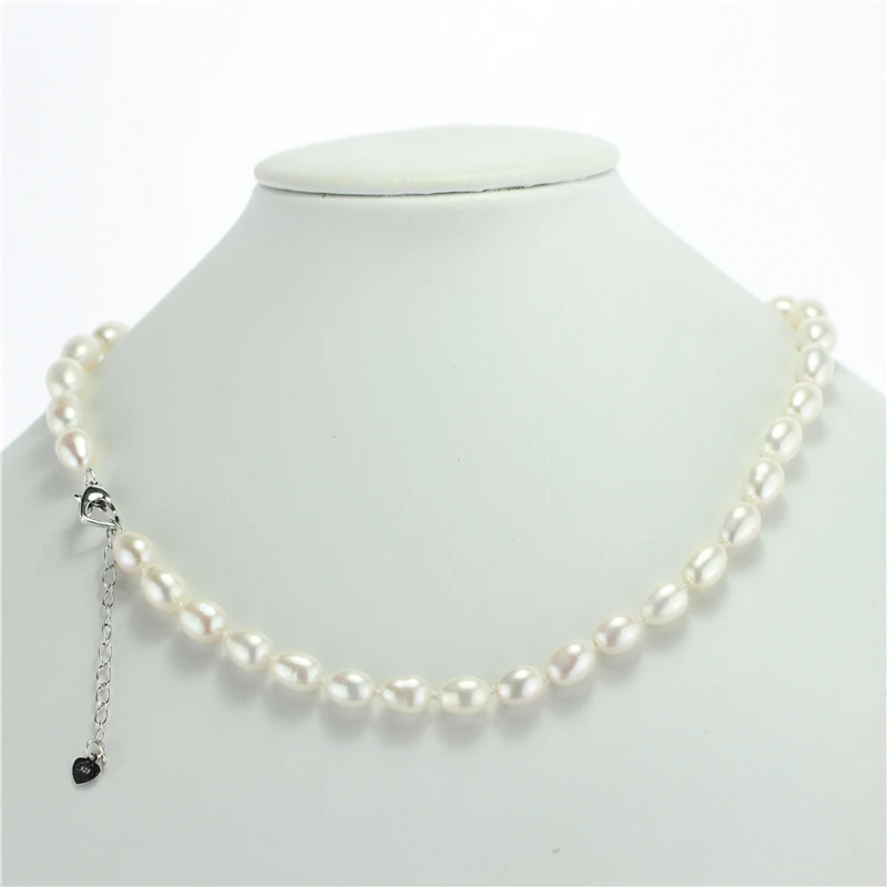 SNH 7-8mm rice AAA 100% 925 sterling silver real genuine cultured natural freshwater pearl necklace pendant jewelry
SNH 7-8mm rice AAA 100% 925 sterling silver real genuine cultured natural freshwater pearl necklace pendant jewelry