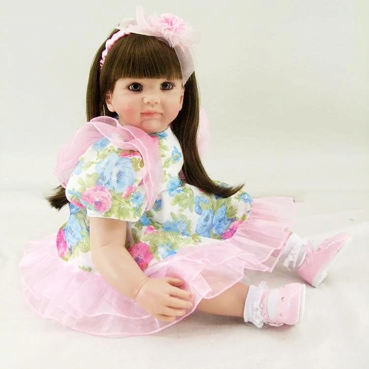 60cm silicone reborn baby dolls high quality Bebes reborn princess toddler dolls for children gift colorful dress long hair wig
60cm silicone reborn baby dolls high quality Bebes reborn princess toddler dolls for children gift colorful dress long hair wig