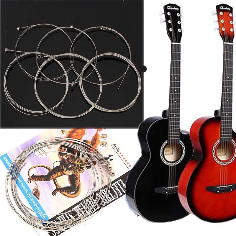 6Pcs/set Acoustic Practiced Nickel Plated Steel Guitar Strings A506 Electric Guitar Strings E-A Silver Color
6Pcs/set Acoustic Practiced Nickel Plated Steel Guitar Strings A506 Electric Guitar Strings E-A Silver Color