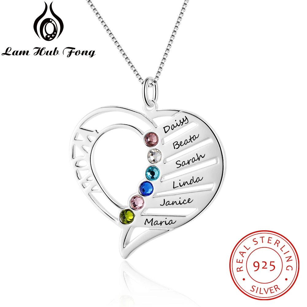 Personalized Necklaces 925 Sterling Silver Heart Shape Pendants Engrave Name Necklaces Birthstone DIY Mother Gift (lam hub fong)
Personalized Necklaces 925 Sterling Silver Heart Shape Pendants Engrave Name Necklaces Birthstone DIY Mother Gift (lam hub fong)
