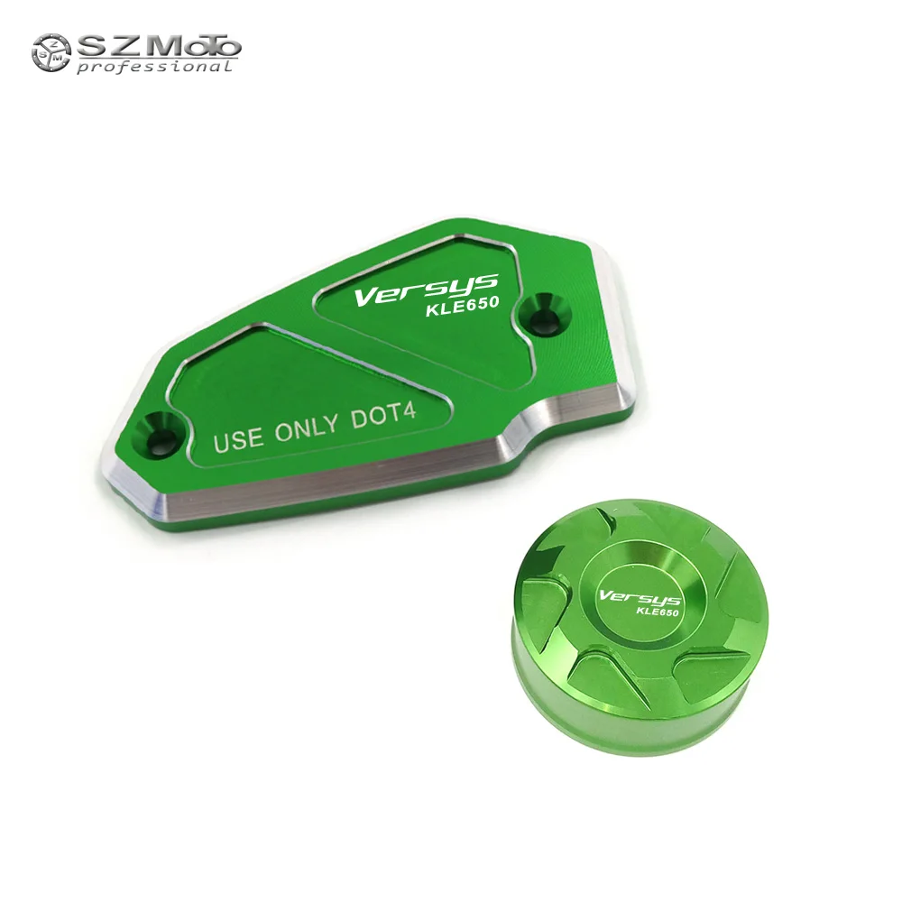 Front Rear Brake Fluid Reservoir Cover Cap For KAWASAKI KLE650 VERSYS 12-17 Motorcycle Accessories CNC Aluminum Green With Logo
Front Rear Brake Fluid Reservoir Cover Cap For KAWASAKI KLE650 VERSYS 12-17 Motorcycle Accessories CNC Aluminum Green With Logo