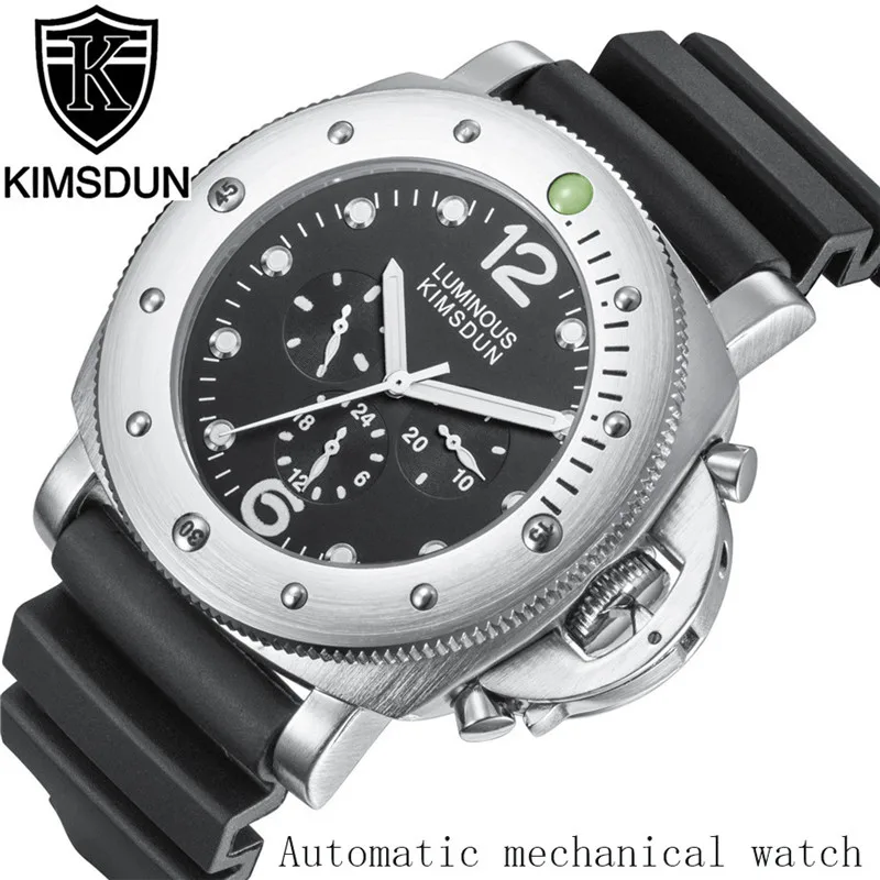 KIMSDUN Men's Watch Three Eyes Silicone Belt Sports Automatic Mechanical Watch Men Fashion Casual Sport Watches Luxury Watches
KIMSDUN Men's Watch Three Eyes Silicone Belt Sports Automatic Mechanical Watch Men Fashion Casual Sport Watches Luxury Watches