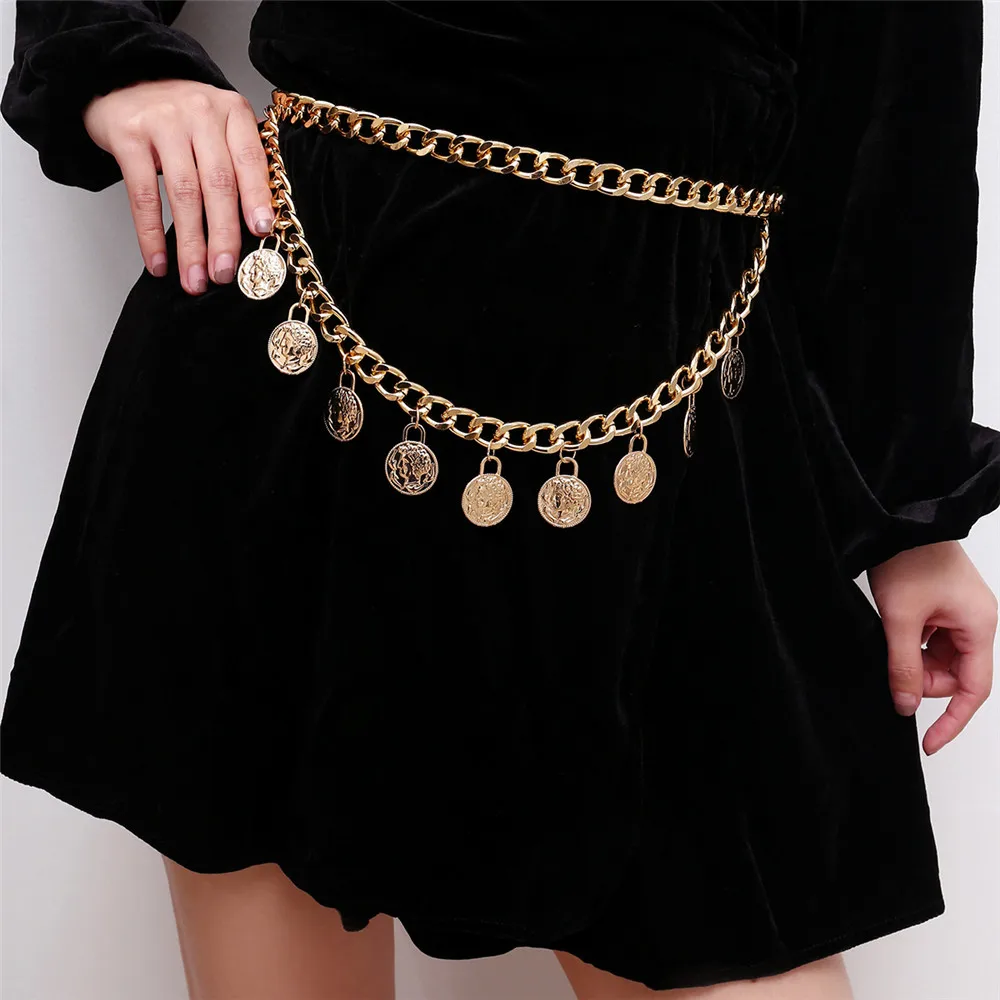 Vintage Queen Coin Pendant Multilayer Thick Chain Waist Chain for Women Sexy Party Charm Belt Dresses Accessories Jewelry
Vintage Queen Coin Pendant Multilayer Thick Chain Waist Chain for Women Sexy Party Charm Belt Dresses Accessories Jewelry