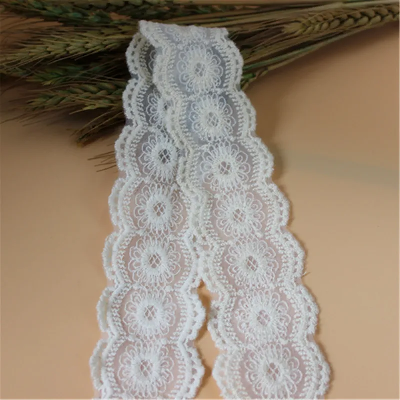 Lace Trim 15 yard Ivory Gauze Mesh Tulle Cotton Embroidered Lace Fabric Ribbon Tapes Sewing Accessories 5cm 1.9in wide QL4K173
Lace Trim 15 yard Ivory Gauze Mesh Tulle Cotton Embroidered Lace Fabric Ribbon Tapes Sewing Accessories 5cm 1.9in wide QL4K173