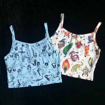 European American Sexy Strapless Camisole New Summer Cartoon Print Camisoles Women's Slim Camisoles Sleeveless Ladies Top
European American Sexy Strapless Camisole New Summer Cartoon Print Camisoles Women's Slim Camisoles Sleeveless Ladies Top