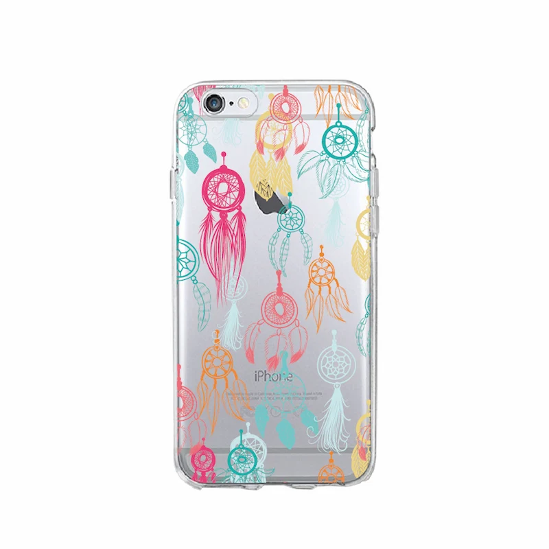 Coque Attrape rêve pour Iphone 5/5C/5S/6/6S/7/7 Plus/8/8 Plus/X/XS capteur de rêves amerindien culture amerindienne peuple indien perle tissage toile tissée en lin cauchemars mauvais rêves araignée