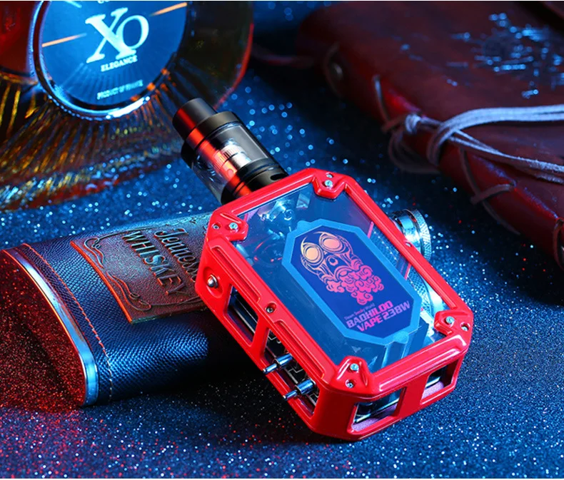 238W electronic cigarette Box mod kit with 3800mah 0.3ohm coil vaperizer Colorful lights for 80W 150w 238w e cig 510 thread
238W electronic cigarette Box mod kit with 3800mah 0.3ohm coil vaperizer Colorful lights for 80W 150w 238w e cig 510 thread