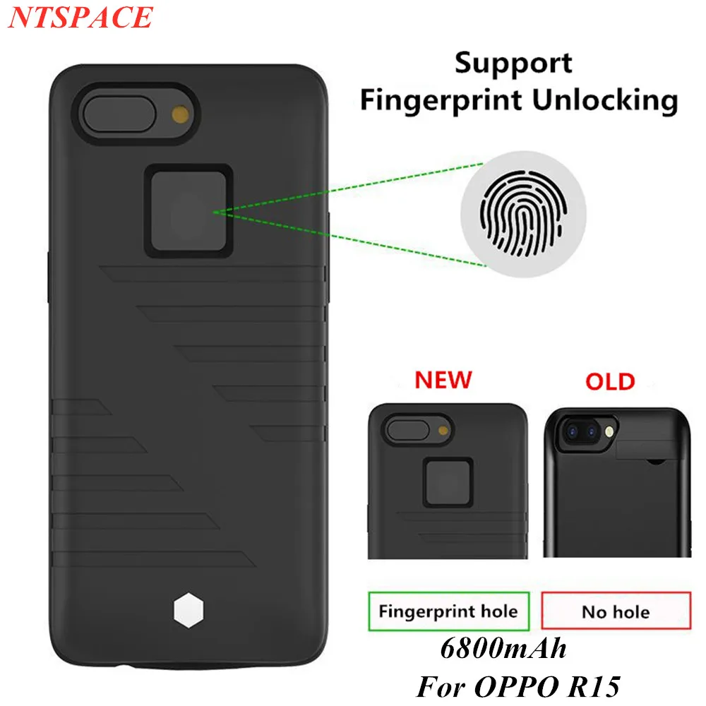 NTSPACE External Power Bank 6800mAh Battery Charger Case For OPPO R15 Battery Case Ultra Slim Portable Power Bank Charging Cover
NTSPACE External Power Bank 6800mAh Battery Charger Case For OPPO R15 Battery Case Ultra Slim Portable Power Bank Charging Cover