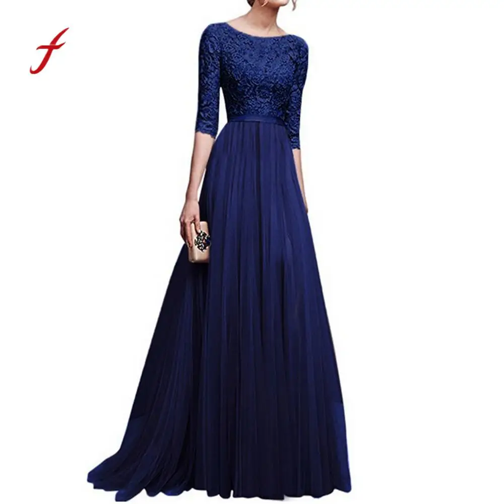 Feitong 2018 New Elegant Dress Half Sleeve Chiffon Lace Stitching Floor-length Women Formal Party Long Dress Female Clothing /PY
Feitong 2018 New Elegant Dress Half Sleeve Chiffon Lace Stitching Floor-length Women Formal Party Long Dress Female Clothing /PY