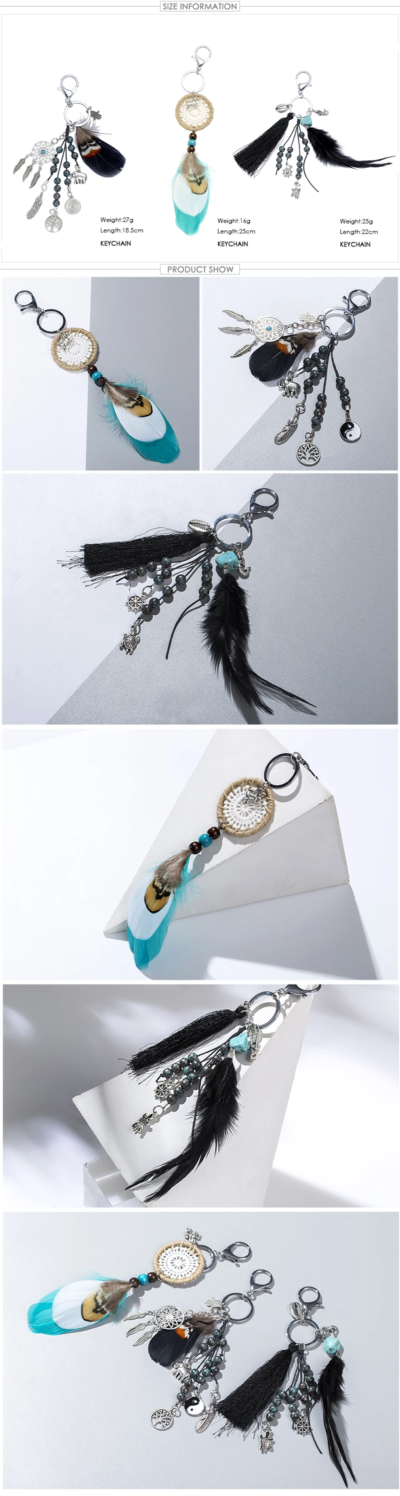 Handmade Dreamcatcher Keychain