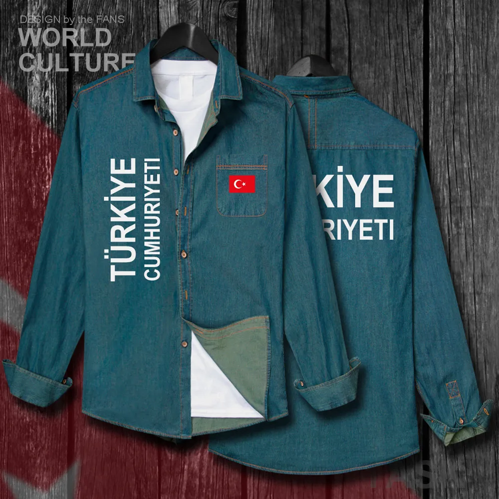 Turkey TUR Turkish Turk TR Men Flags Clothes Autumn Cotton Long Sleeve Cowboy Coat Fashion Tops Turn-down Collar Jeans Shirt new
Turkey TUR Turkish Turk TR Men Flags Clothes Autumn Cotton Long Sleeve Cowboy Coat Fashion Tops Turn-down Collar Jeans Shirt new