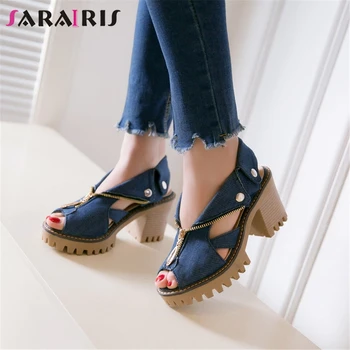 SARAIRIS New Big Size 34-43 Zip Metal Decoration Platform Square High Heels Shoes Woman Casual Party Retro Summer Sandals
SARAIRIS New Big Size 34-43 Zip Metal Decoration Platform Square High Heels Shoes Woman Casual Party Retro Summer Sandals