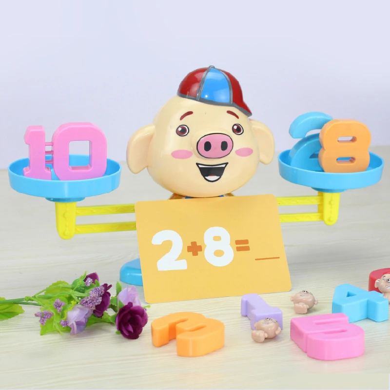 Balancing Math Toys Cute Cartoon Animal Educational Pig Mathmatics Match Game Scale Number Balance Kids Toy To Learn Arithmetic
Balancing Math Toys Cute Cartoon Animal Educational Pig Mathmatics Match Game Scale Number Balance Kids Toy To Learn Arithmetic