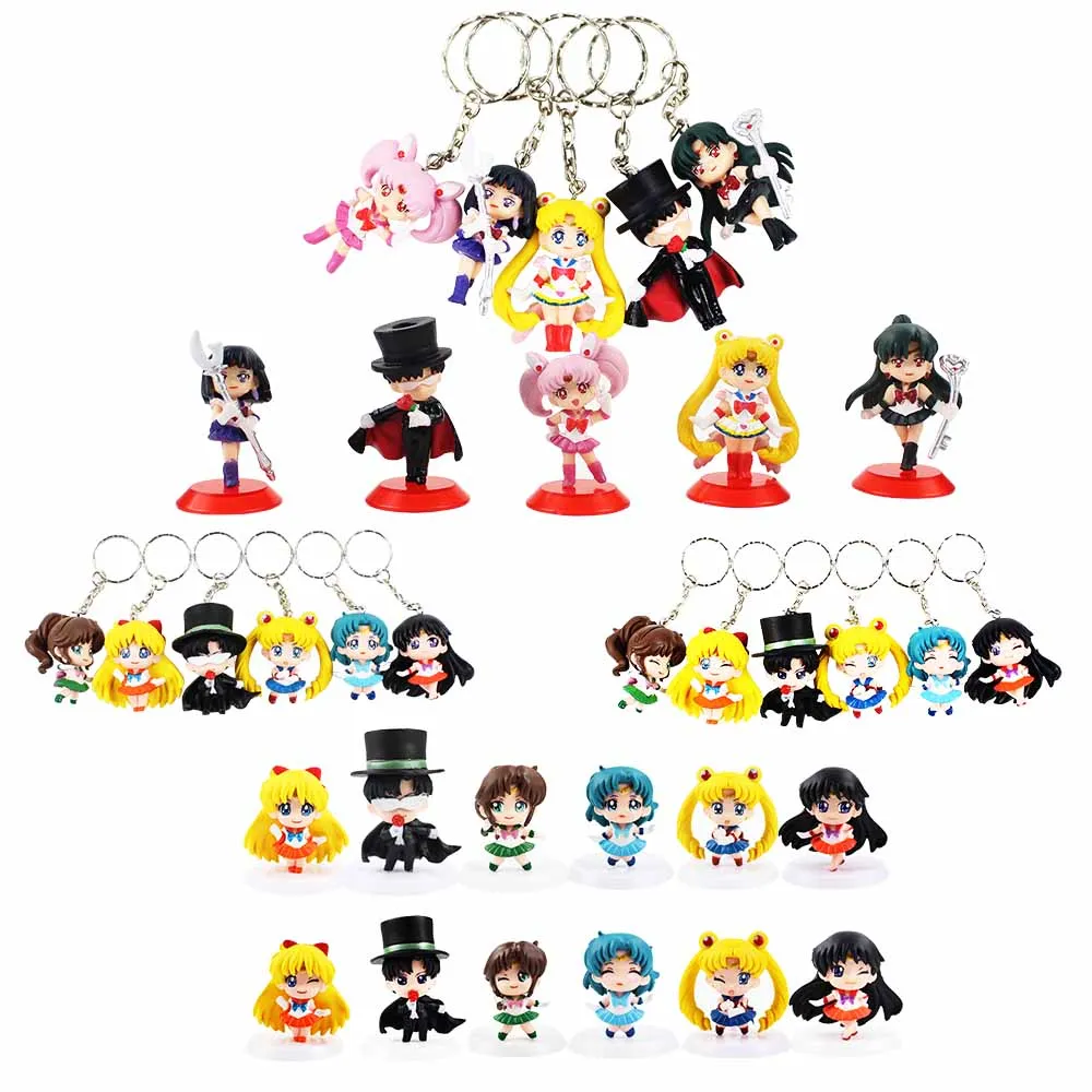 4cm/5cm 5pcs 6pcs Sailor Moon keychain Or Sailor Moon Figure With Red Base Q Verison Pendant Action Figures Toys Dolls
4cm/5cm 5pcs 6pcs Sailor Moon keychain Or Sailor Moon Figure With Red Base Q Verison Pendant Action Figures Toys Dolls