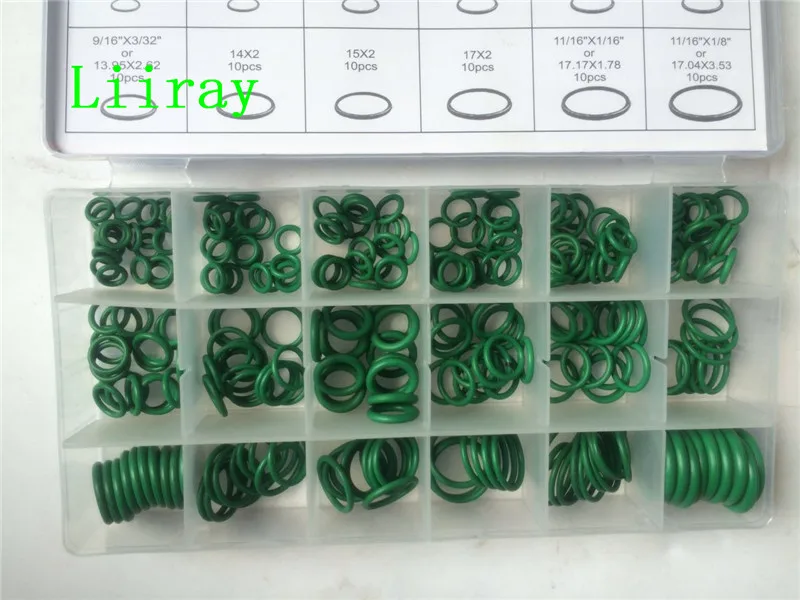 270PCS/BOX Green Rubber Oring Auto Air Conditioning Compressor R134A Rubber Seals kits,Air Conditioning rubber ring seals
270PCS/BOX Green Rubber Oring Auto Air Conditioning Compressor R134A Rubber Seals kits,Air Conditioning rubber ring seals