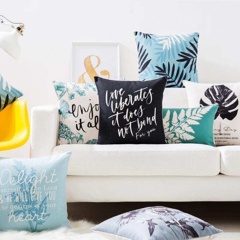 Decorative cushion cover/Ins Idyllic Fresh Plant Leaves cotton pillow/Wholesale and retail cushions/Marine style waist
Decorative cushion cover/Ins Idyllic Fresh Plant Leaves cotton pillow/Wholesale and retail cushions/Marine style waist