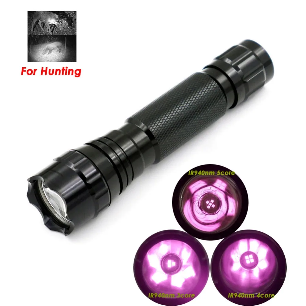 

WF-501B IR 940nm Infrared Ray LED Flashlight Torch IR940nm 3core/4core/5core Night Vision For Hunting