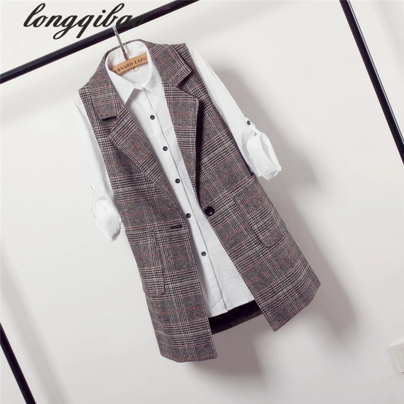 2019 spring and autumn women's self-cultivation sleeveless suit horse clip fashion lattice long vest TB7653
2019 spring and autumn women's self-cultivation sleeveless suit horse clip fashion lattice long vest TB7653