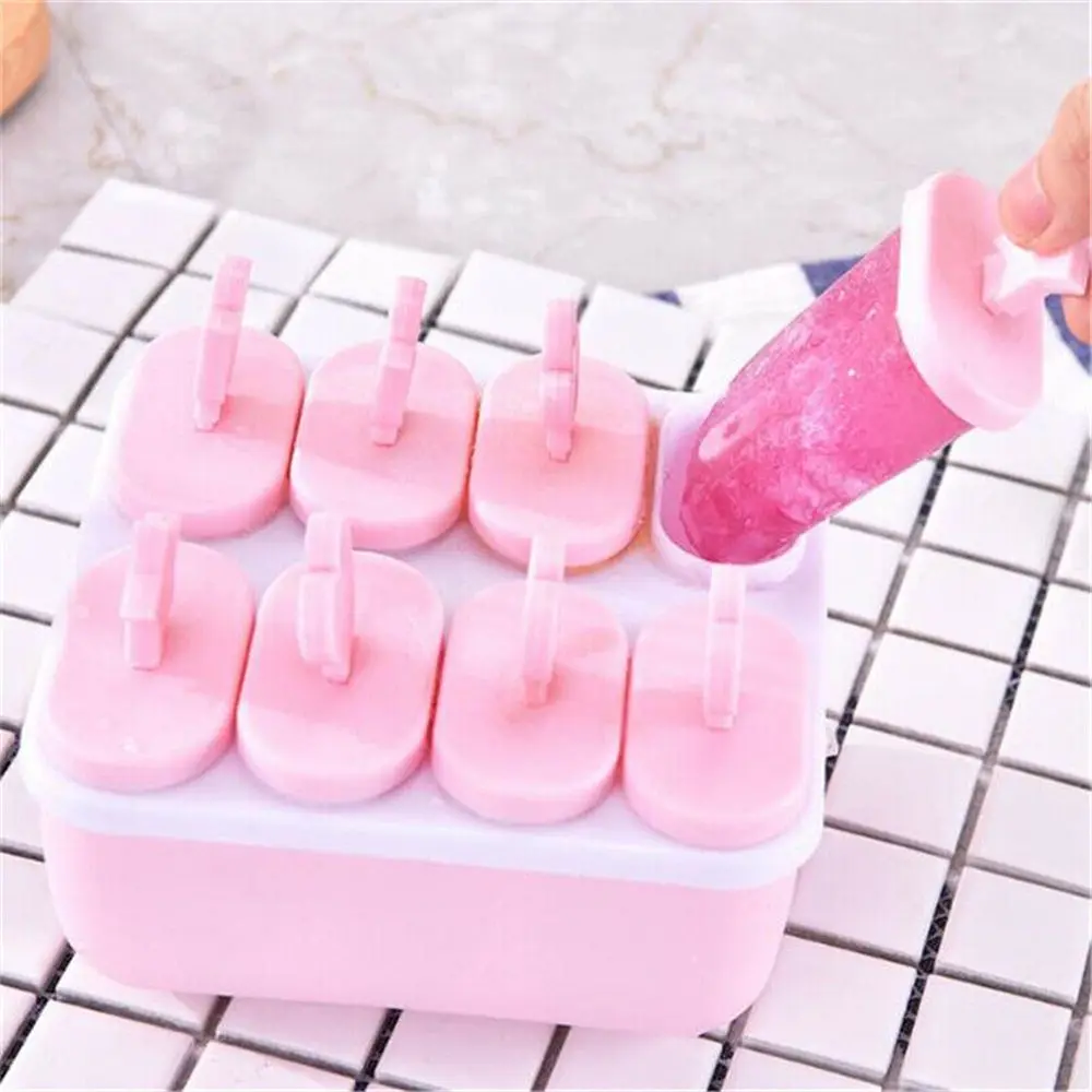 Lolly Mould Tray Pan Kitchen 4 color 8 Cell Frozen Ice Cube Molds Popsicle Maker DIY Ice Cream Tools Cooking tools
Lolly Mould Tray Pan Kitchen 4 color 8 Cell Frozen Ice Cube Molds Popsicle Maker DIY Ice Cream Tools Cooking tools