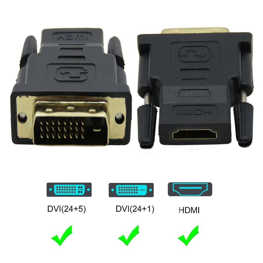 2PCS HDMI to DVI - D 24+5 Adapter Converter M-F Gold Plated Adapter 1080P Adapter
2PCS HDMI to DVI - D 24+5 Adapter Converter M-F Gold Plated Adapter 1080P Adapter