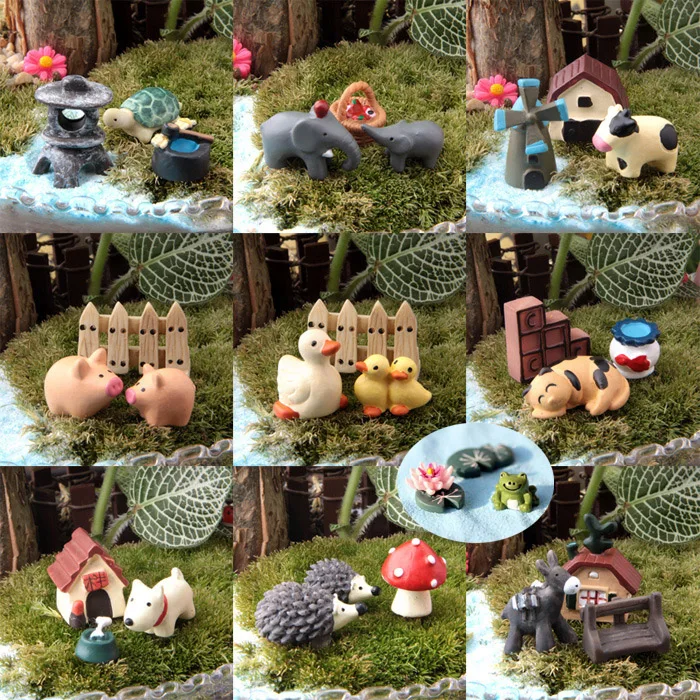 30pcs animals miniatures figurines duck mushroom dogs pig resin craft dollhouse bonsai decor terrarium decoracion jardin
30pcs animals miniatures figurines duck mushroom dogs pig resin craft dollhouse bonsai decor terrarium decoracion jardin