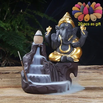 Home Decoration Crafts Backflow Incense Burner Elephant God Ganesha India Censer Holder Gifts Meditation Ornaments
Home Decoration Crafts Backflow Incense Burner Elephant God Ganesha India Censer Holder Gifts Meditation Ornaments