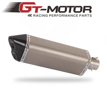 GT Motor - Universal 51mm Big Size Motorcycle Muffler Exhaust with Double Exhaust Hole
GT Motor - Universal 51mm Big Size Motorcycle Muffler Exhaust with Double Exhaust Hole