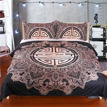 Gold Flowers Quilt/Duvet Cover Sets Black Bedding Set Soft Microfiber Bed Cover 3Pcs Indian Flower & Chinese Blessing Bedclothes
Gold Flowers Quilt/Duvet Cover Sets Black Bedding Set Soft Microfiber Bed Cover 3Pcs Indian Flower & Chinese Blessing Bedclothes