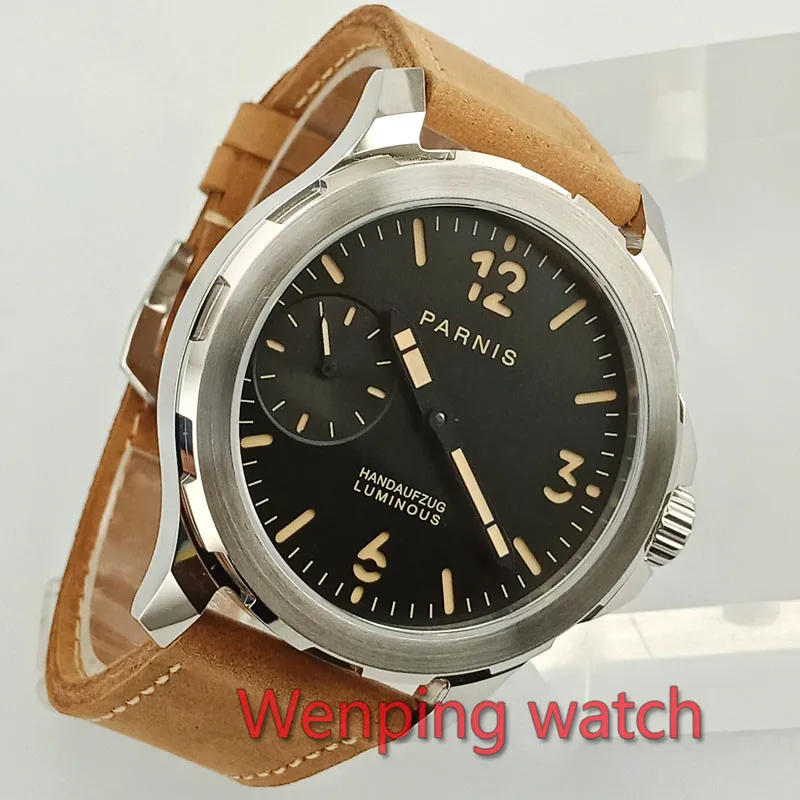 44mm Parnis Luminous Marker 6497 hand Winding Watch Men's Casual Watch Christmas Gift Sapphire Glass Small Second
44mm Parnis Luminous Marker 6497 hand Winding Watch Men's Casual Watch Christmas Gift Sapphire Glass Small Second