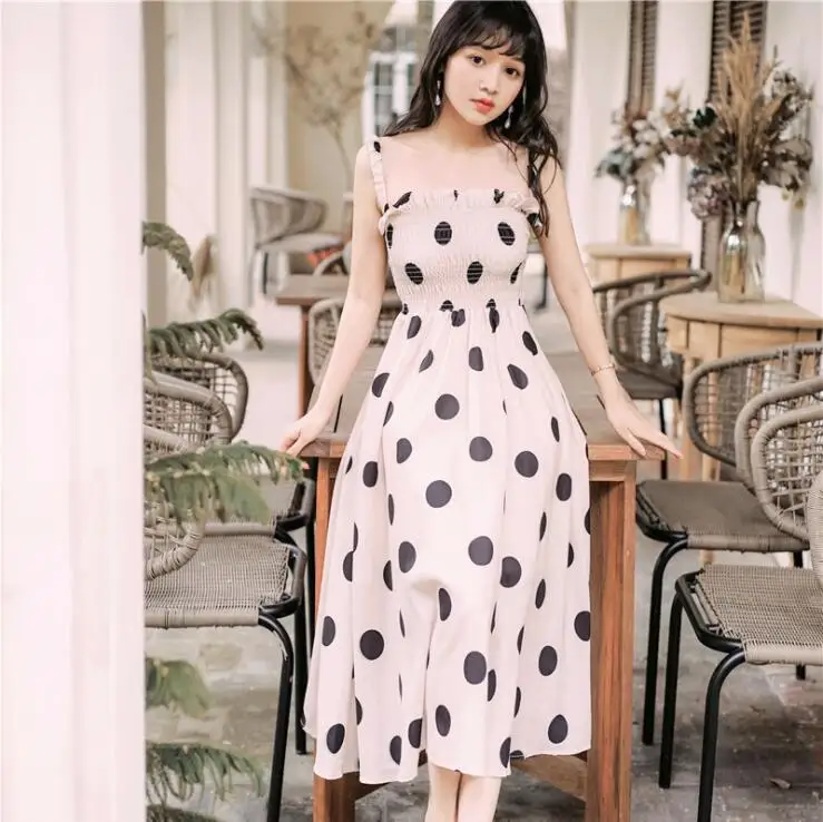 Vintage Retro Midi Dress Dot Print Sexy Spaghetti Strap Mid-Calf Dress Summer Women backless Party Beach Sundress Vestidos
Vintage Retro Midi Dress Dot Print Sexy Spaghetti Strap Mid-Calf Dress Summer Women backless Party Beach Sundress Vestidos
