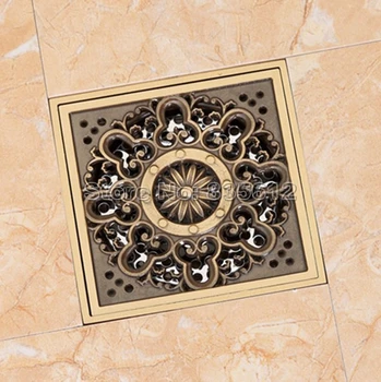 New Arrivals Antique Brass Carved Art Bathroom Waste Floor Drain Shower Drain Grate Whr031
New Arrivals Antique Brass Carved Art Bathroom Waste Floor Drain Shower Drain Grate Whr031