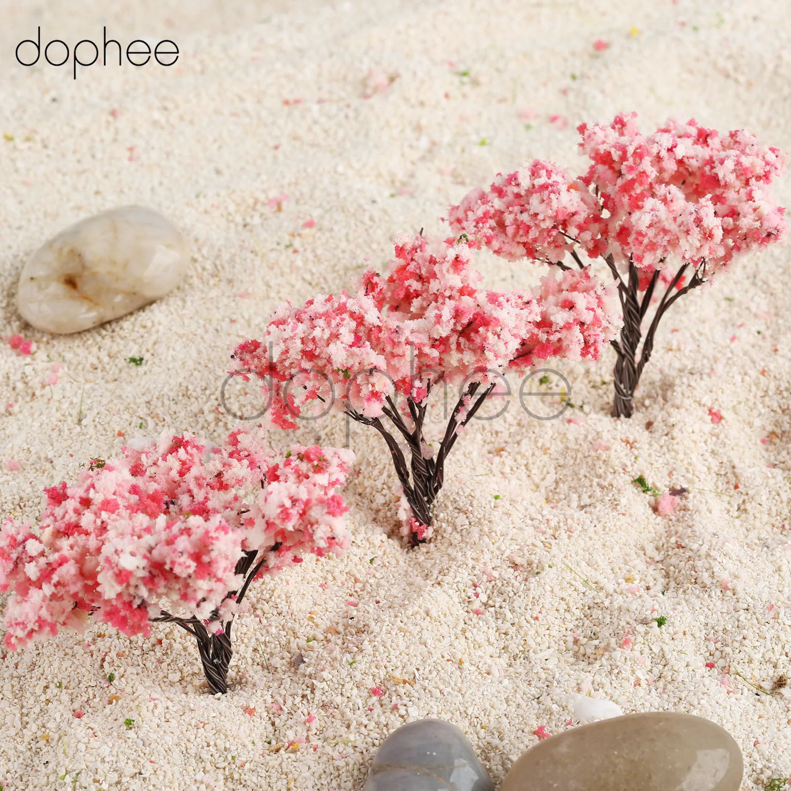 dophee 20pcs Cherry Blossom Model trees 2.56inch (6.5cm) model landscape Miniatures Trees Building model
dophee 20pcs Cherry Blossom Model trees 2.56inch (6.5cm) model landscape Miniatures Trees Building model