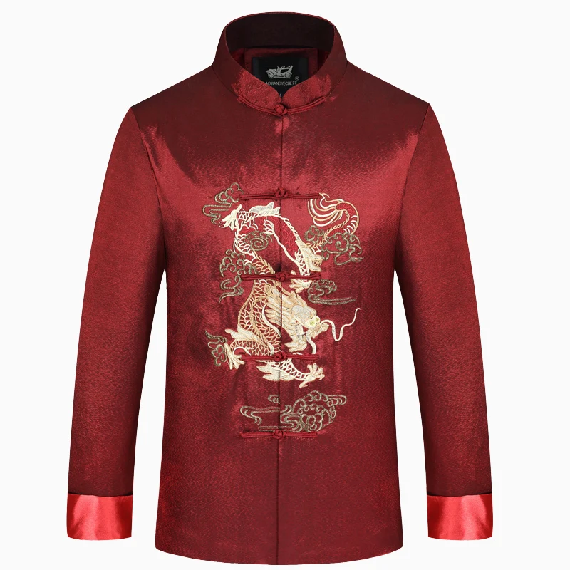 2018 New Male Satin Outwear Chinese Style Embroidery Dragon Jacket Men Double Breasted Kung Fu Coat M L XL XXL XXXL
2018 New Male Satin Outwear Chinese Style Embroidery Dragon Jacket Men Double Breasted Kung Fu Coat M L XL XXL XXXL
