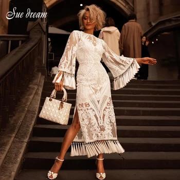 2020 New Sexy Lace Retro Women's Split O-neck Dress White Sequined Tassel Waist Waist Calfs Full Length Sleeve Dress Wholesale
2020 New Sexy Lace Retro Women's Split O-neck Dress White Sequined Tassel Waist Waist Calfs Full Length Sleeve Dress Wholesale