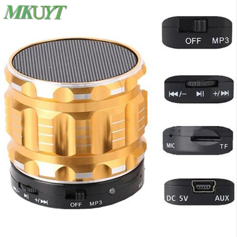 

MKUYT Portable Mini Bluetooth Speaker mini s28 Wireless Stereo Subwoofer Outdoor Support TF Card Handsfree